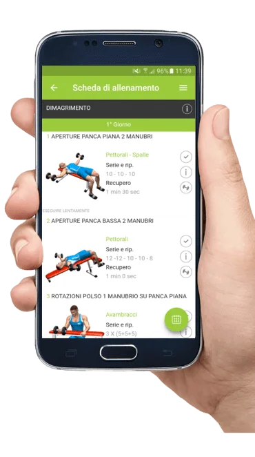App EvolutionFit — scheda di allenamento personalizzata